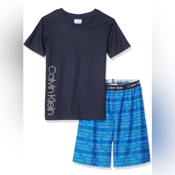 Calvin Klein Kids Navy and Blue Pajama Set - Picture 1 of 4